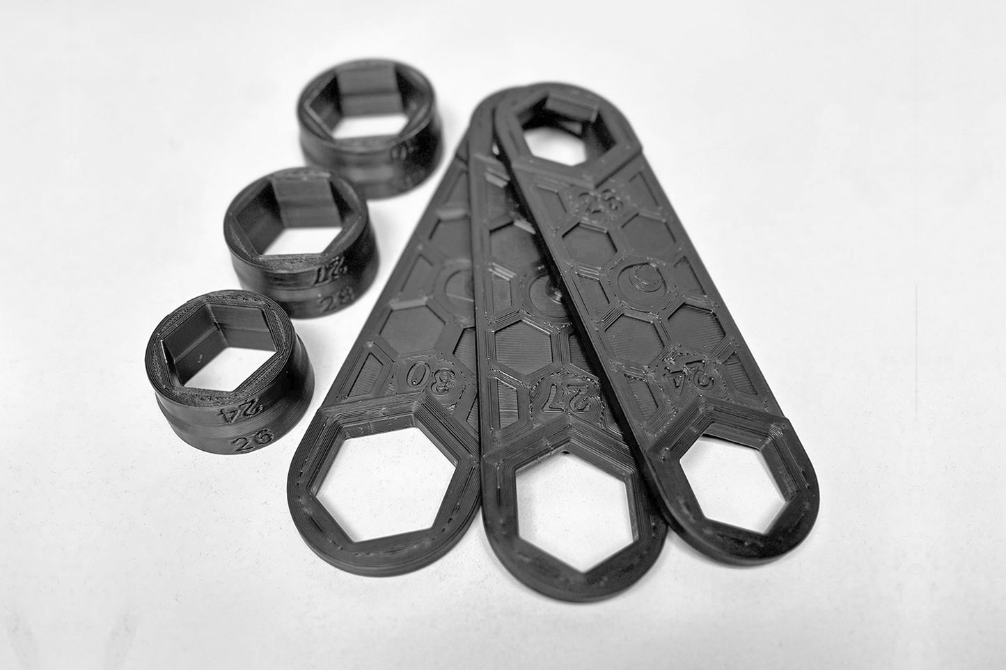 Full Set: Flat Spanners and Hand Sockets. A must-have 3D printed suspension tools made for the Home Mechanics!