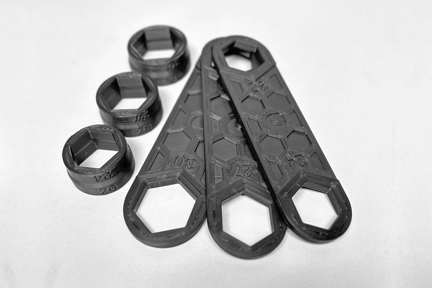Full Set: Flat Spanners and Hand Sockets. A must-have 3D printed suspension tools made for the Home Mechanics!