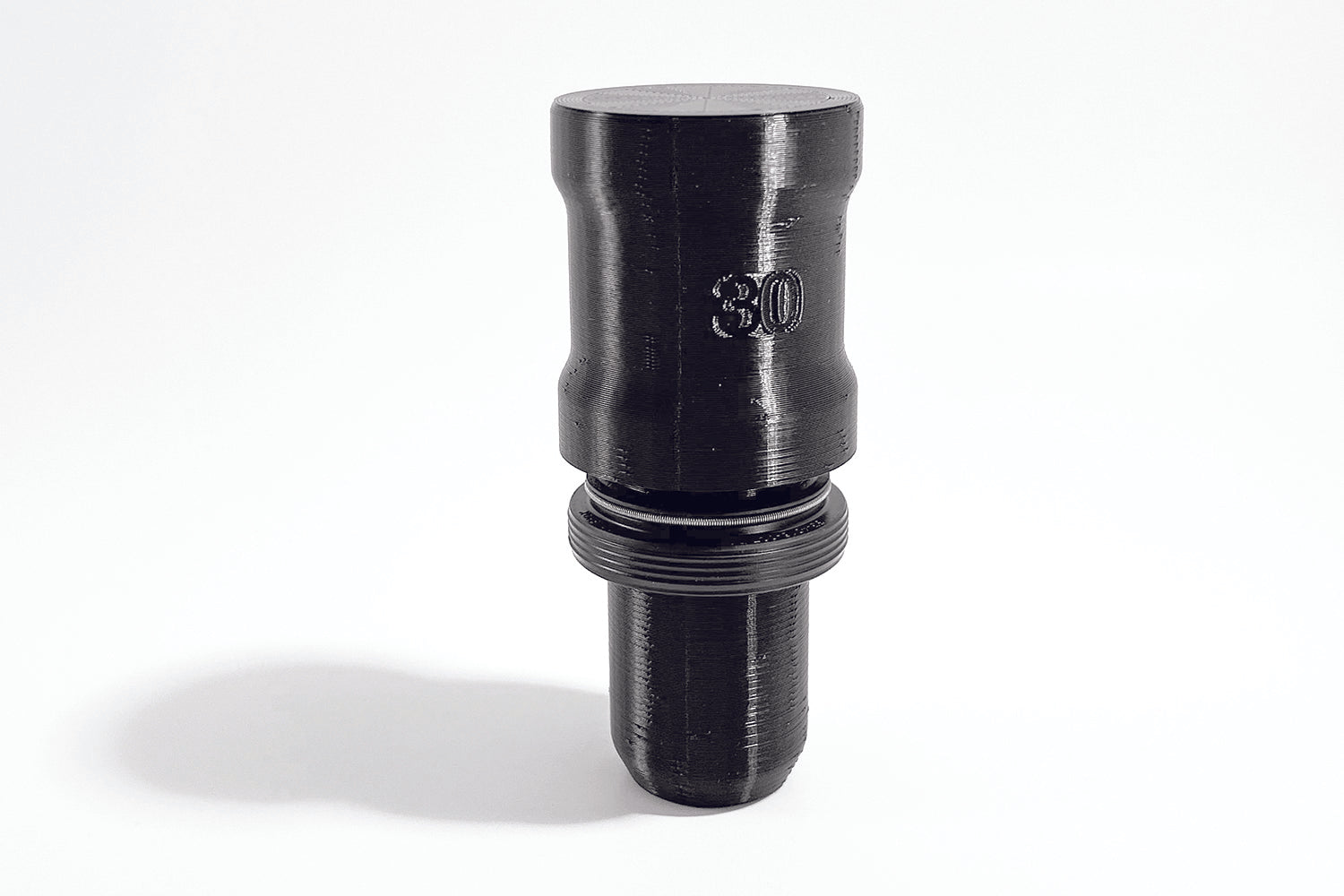 Example of Momentum Cycle's 3D printed MTB Fork Seal Driver Tools with a dust seal wiper on. Home Mechanic getting ready for MTB maintenance.