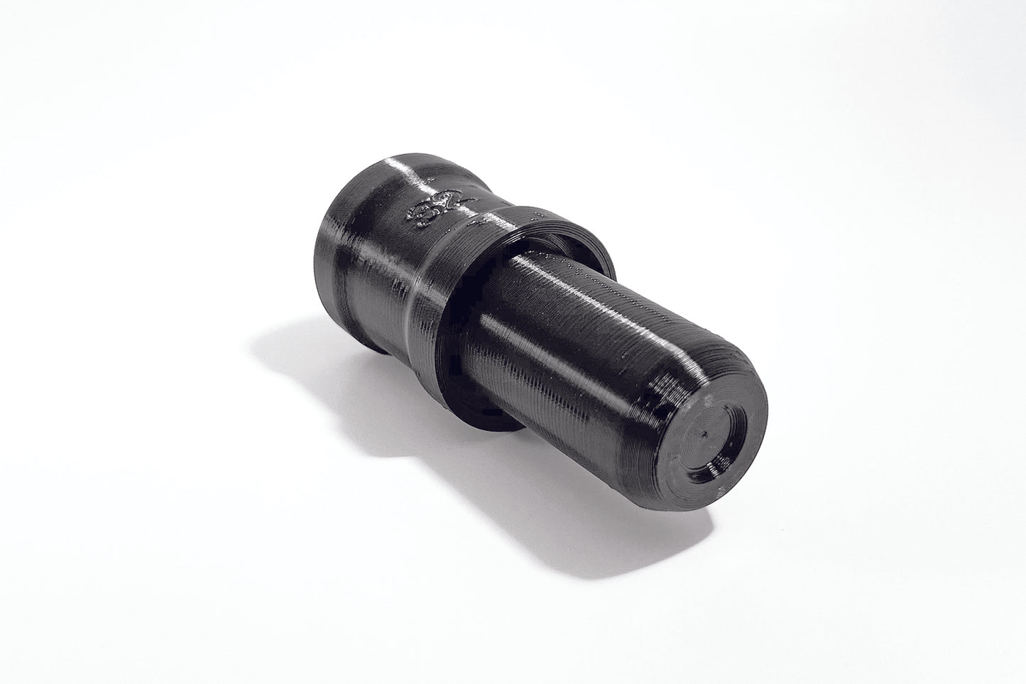 Bottom view of Momentum Cycle's Fork Seal Driver Tool. Quality 3D printed MTB tools for Home Mechanics, made in Canada.