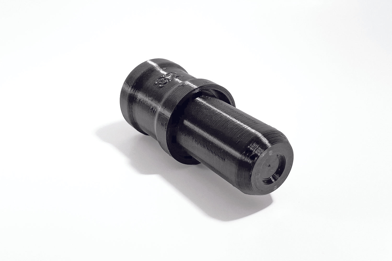 Bottom view of Momentum Cycle's Fork Seal Driver Tool. Quality 3D printed MTB tools for Home Mechanics, made in Canada.