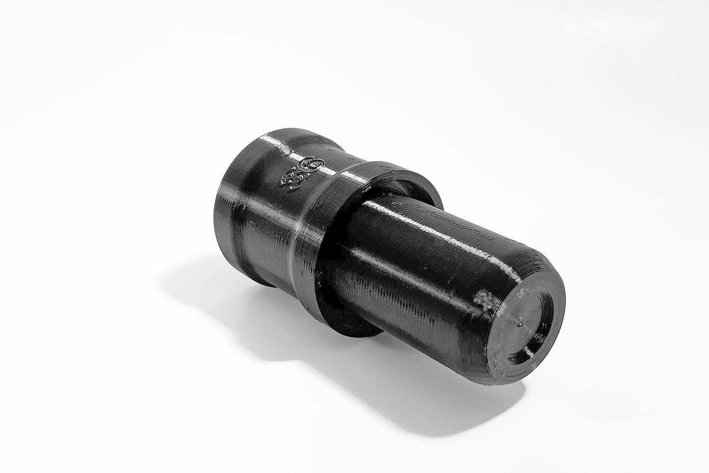 Bottom view of Momentum Cycle's Fork Seal Driver Tool. Quality 3D printed MTB tools for Home Mechanics, made in Canada.