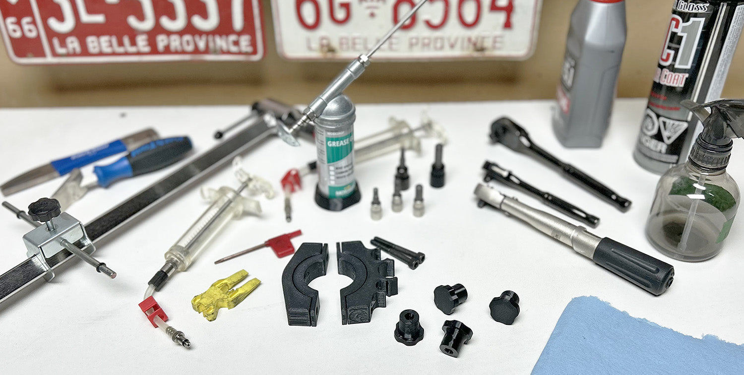 Various 3D printed tools, accessories and bits&nbsp;that will simplify your bike maintenance and your life in the workshop.