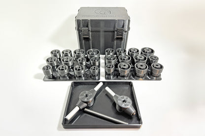 Our high impact resistance and quality 3D printed MTB Bearing Press Kits are now available with an optional Black Toolbox Case!