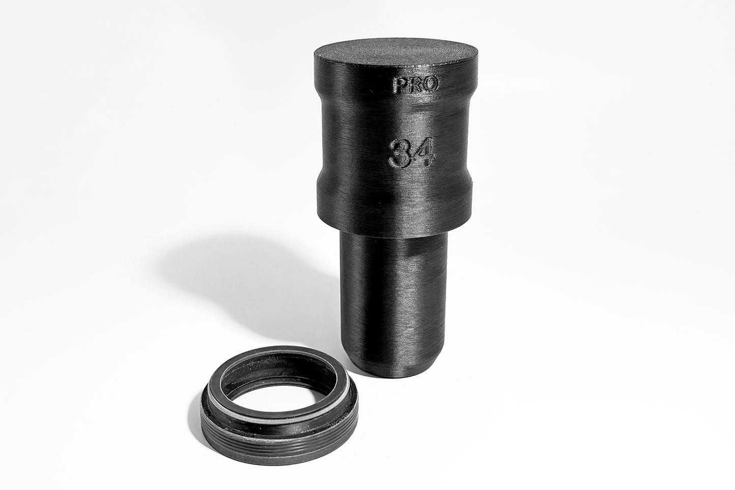 PRO Series 34mm Fork Seal Driver Tool - Carbon Fiber Reinforced for MTB Suspension.