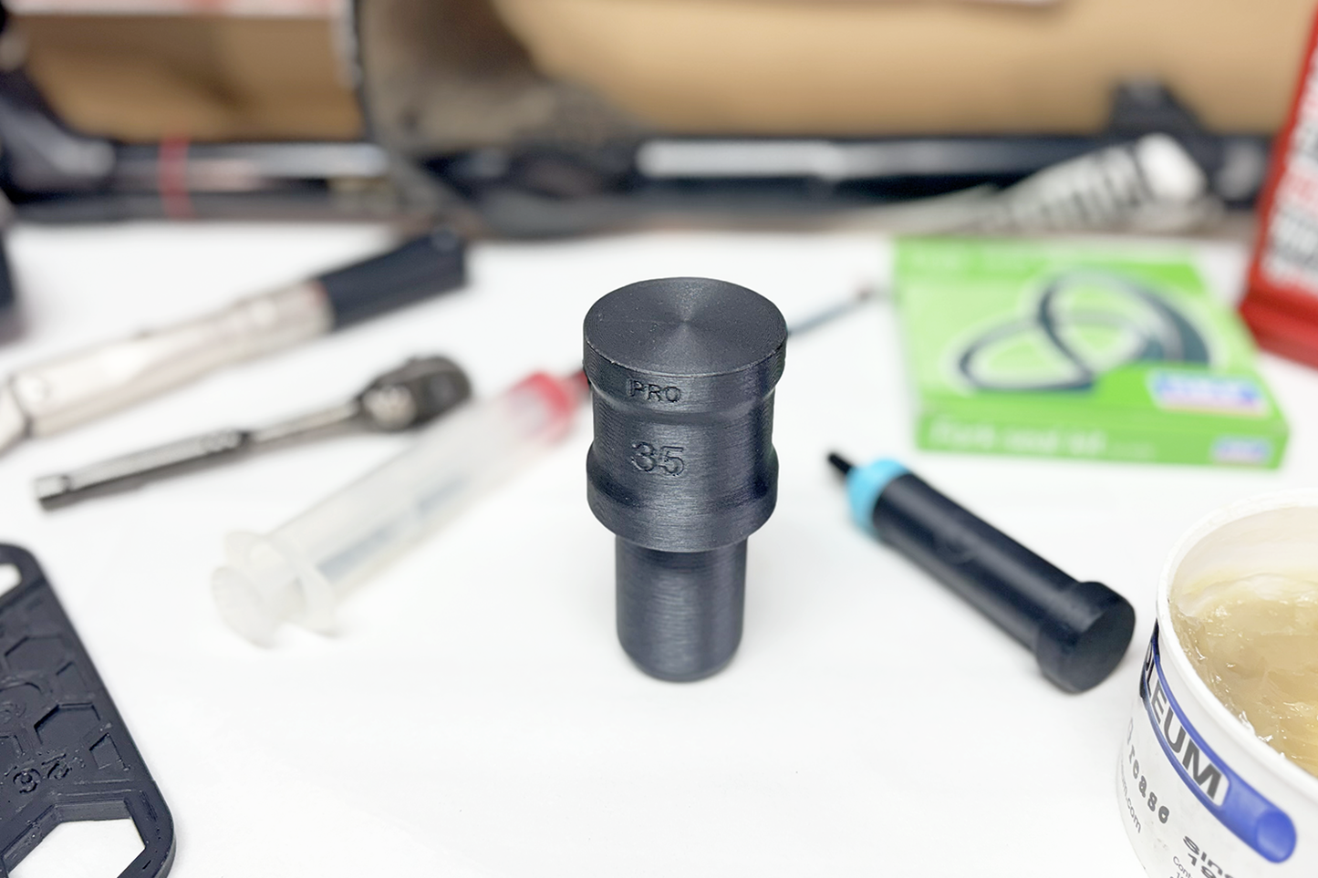 The best tool for installing MTB fork dust wipers without specialized metal kits.