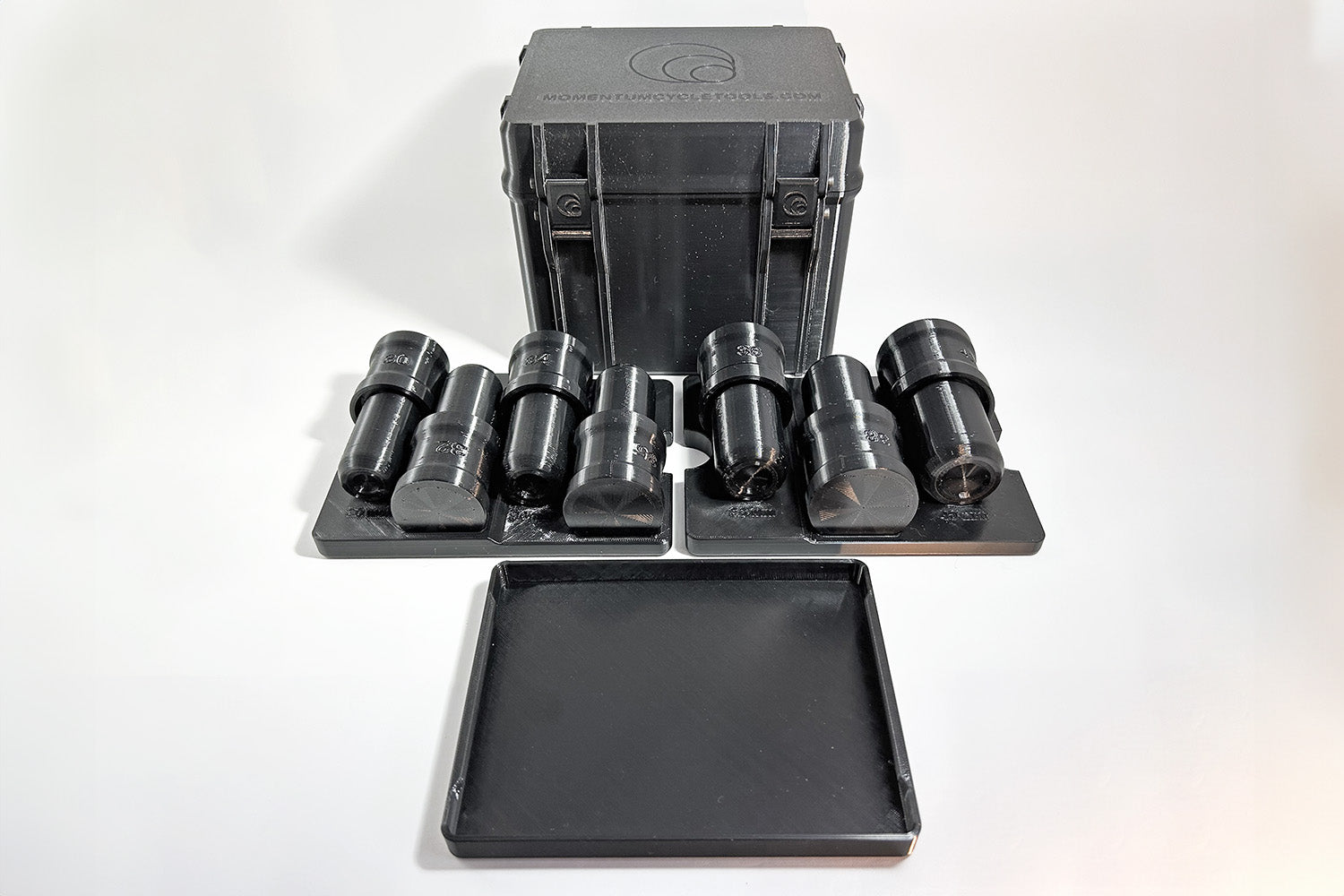 Our quality, sturdy and solid 3D printed Fork Seal Driver Tool kit is now available with an optional Black Toolbox Case!