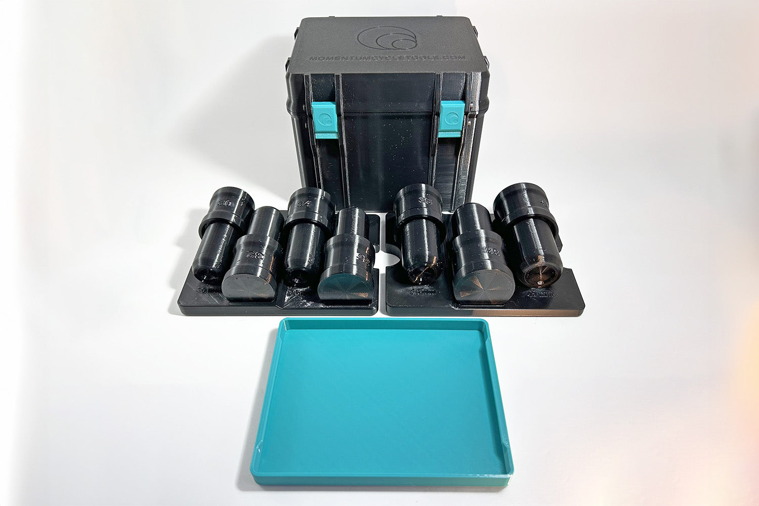 Our quality, sturdy and solid 3D printed Fork Seal Driver Tool kit is now available with an optional Teal Is Real Toolbox Case!