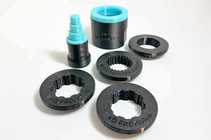Our Wheel Hub Axle Removal Tool and Hub Support are available in our Teal Is Real color option.