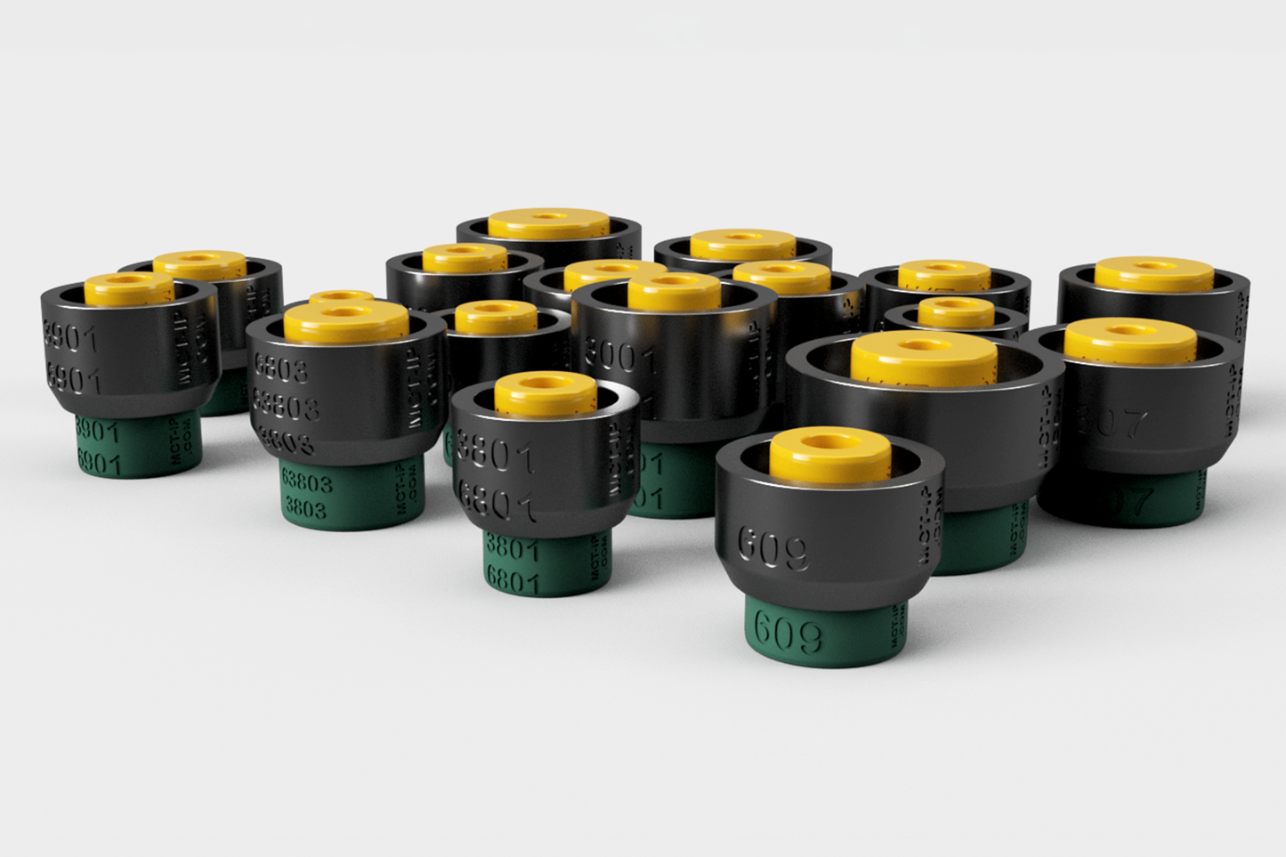 Download STL files for a 3D printed MTB bearing press kit; buy and print your own pivot suspension maintenance kits.