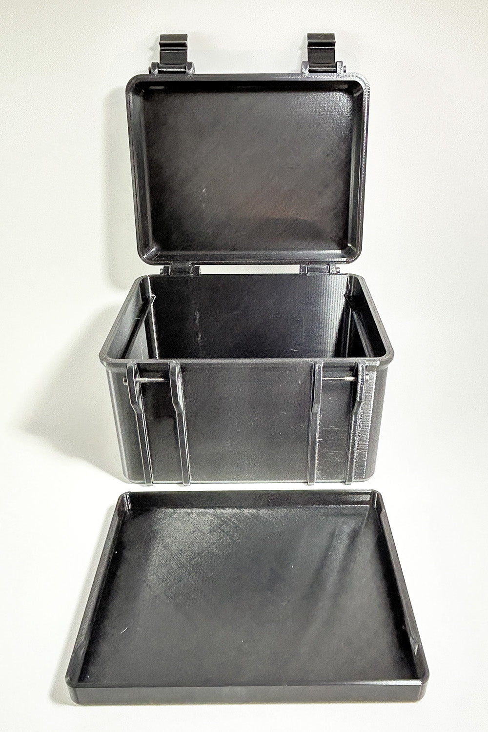 Our Standard Toolbox Case is of 170 x 130 x 130mm (length, width and height) of internal dimensions and comes with a tray.