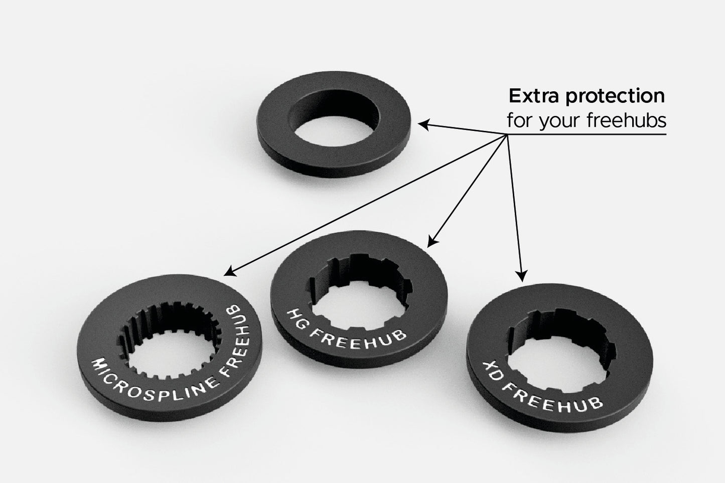 Our 3D printed Freehub Adaptors will hold your freehub tightly in place while protecting it.