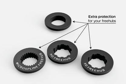 Our Freehub Adaptors will protect your freehubs while holding them tight!