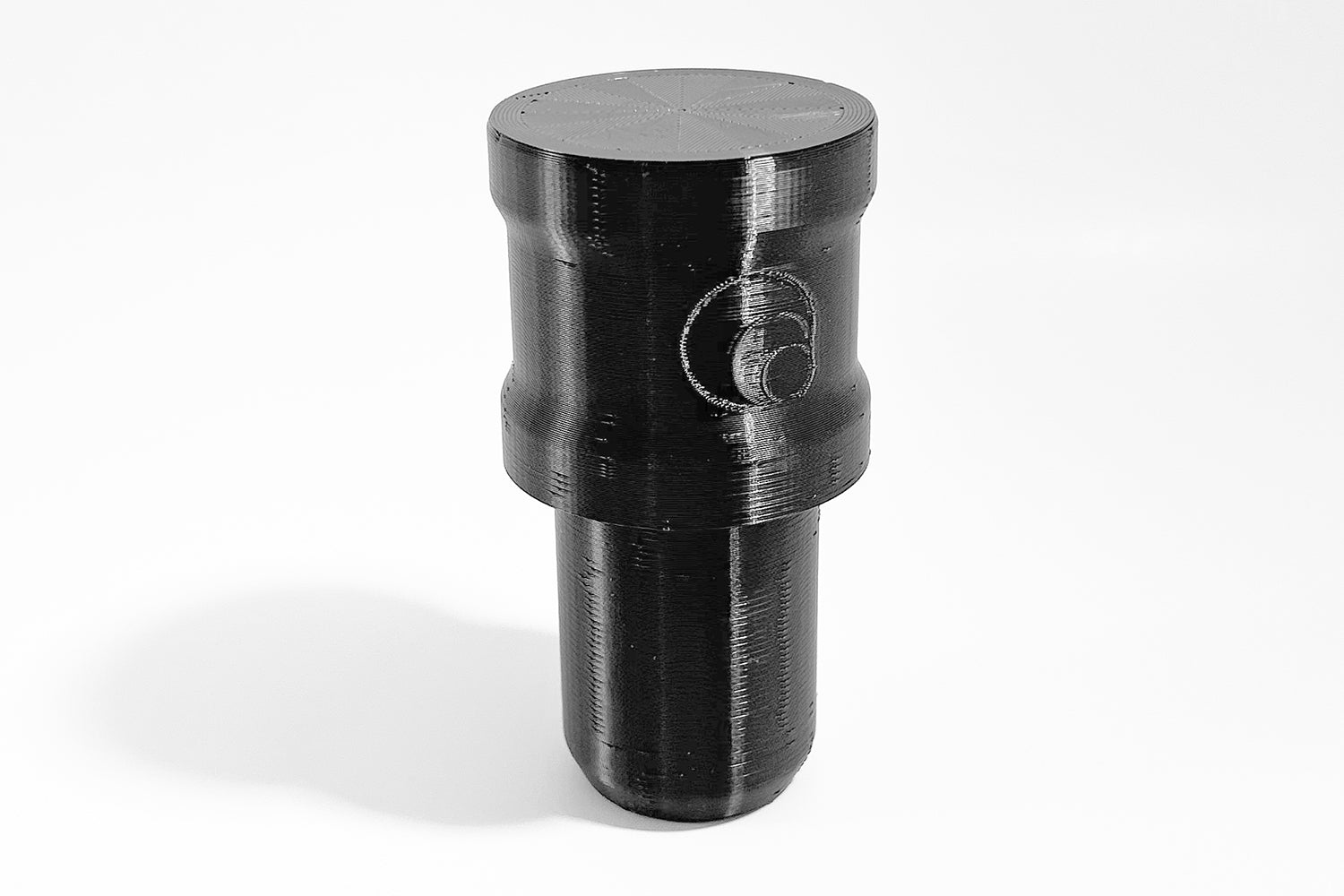 Front view of Momentum Cycle's Fork Seal Driver Tool. Quality 3D printed MTB tools for Home Mechanics, made in Canada.